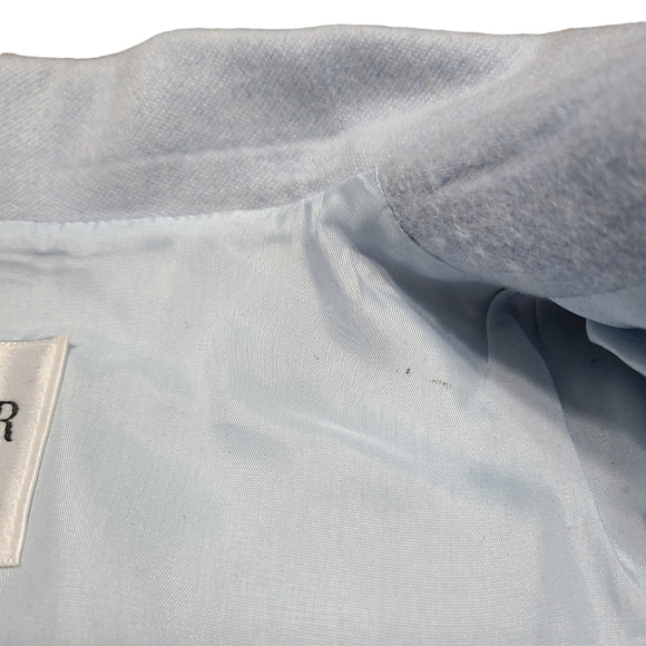 Oscar de la Renta Wool Cashmere Jacket Sky Blue - Picture 6 of 6